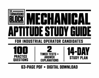 Mechanical Aptitude Study Guide for Process Operators | 100 Practice Questions, Industrial Test Prep PDF