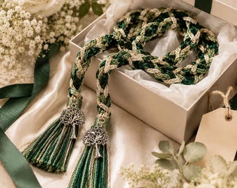 Personalisierte gewebte Handfasting Schnur, keltische Hochzeit Einheit Seil, Binden Sie das Knotenzeremonie-Andenken
