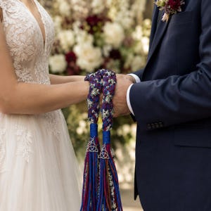Personalized Wedding Handfasting Cord, Handmade Unity Ceremony Rope, Celtic Charm Keepsake, Vow Renewal Gift