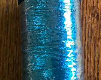 Metallic Poly Embroidery Thread. #STAC7. Aqua turquoise