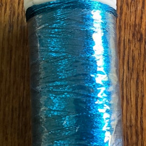 Metallic Poly Embroidery Thread. STAC7. Aqua turquoise image 1