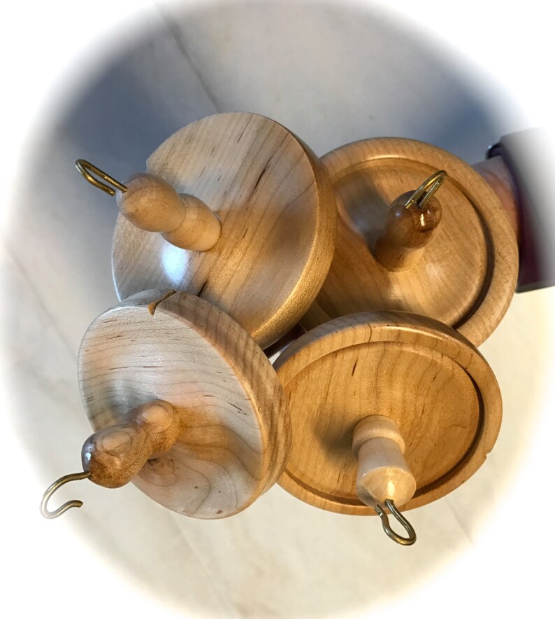Beginning Drop Spinning Kit Top Whorl wool spindle Hand dyed Fiber Instructions