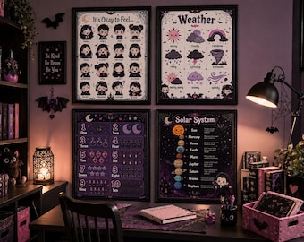 Pósteres educativos de vampiros, láminas didácticas para niños pequeños, carteles imprimibles para preescolar, decoración para aulas de educación en casa y guarderías (descarga digital).