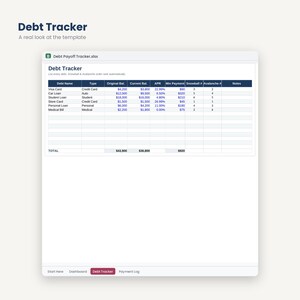 Debt Payoff Tracker | Snowball, Avalanche, Payment Log (Google Sheets/Excel) imagen 4