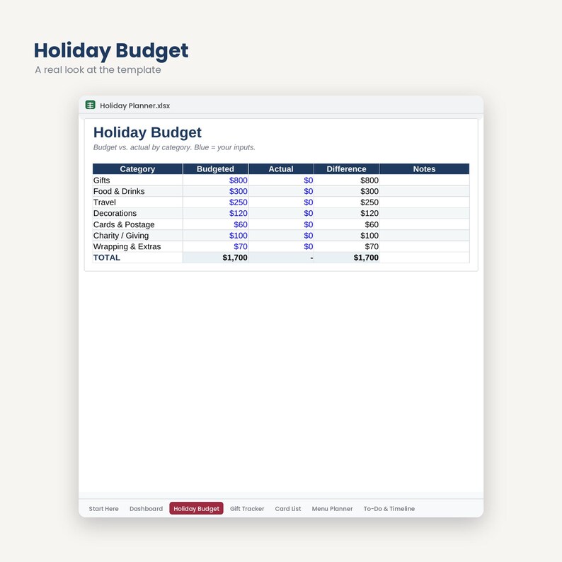 Christmas Holiday Planner | Budget, Gift Tracker, Menu (Digital Download) zdjęcie 4
