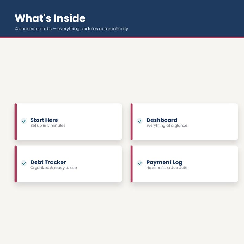 Debt Payoff Tracker | Snowball, Avalanche, Payment Log (Google Sheets/Excel) imagen 3