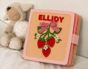 Spersonalizowana pamiątkowa książeczka z zadaniami | 10 stron | Berry Magic | Zabawka sensoryczna Montessori | Prezent na pamiątkę