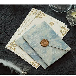 Vintage Style Letter Writing Set, Wax Seal Envelopes, Romantic Stationery (3 Styles)
