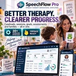 SpeechFlow Pro — Speech Therapy Clinic Caseload & Progress Dashboard | Firebase Software