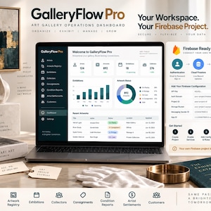 GalleryFlow Pro — Art Gallery Artist & Exhibition Management Dashboard | Firebase Software