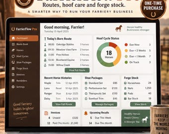 FarrierFlow Pro – Mobile Farrier Business Management System (Digital Download)