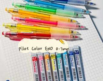 8colors Pilot Color ENO Mechanical Pencil Lead | 0.7mm Smooth Writing Refills