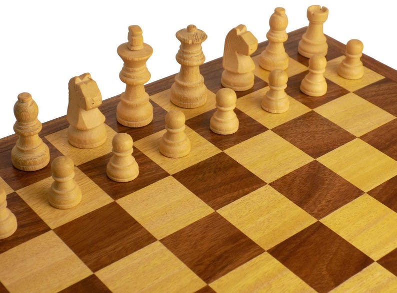 Solid Sheesham Chess Table | Folding Wooden Game Table With Storage ...