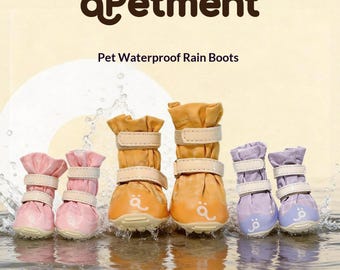 Lightweight Dog Boots Easy On Off Wide Opening – Double Straps All-Weather Waterproof Paw Protectors for Hot Pavement & Winter Salt