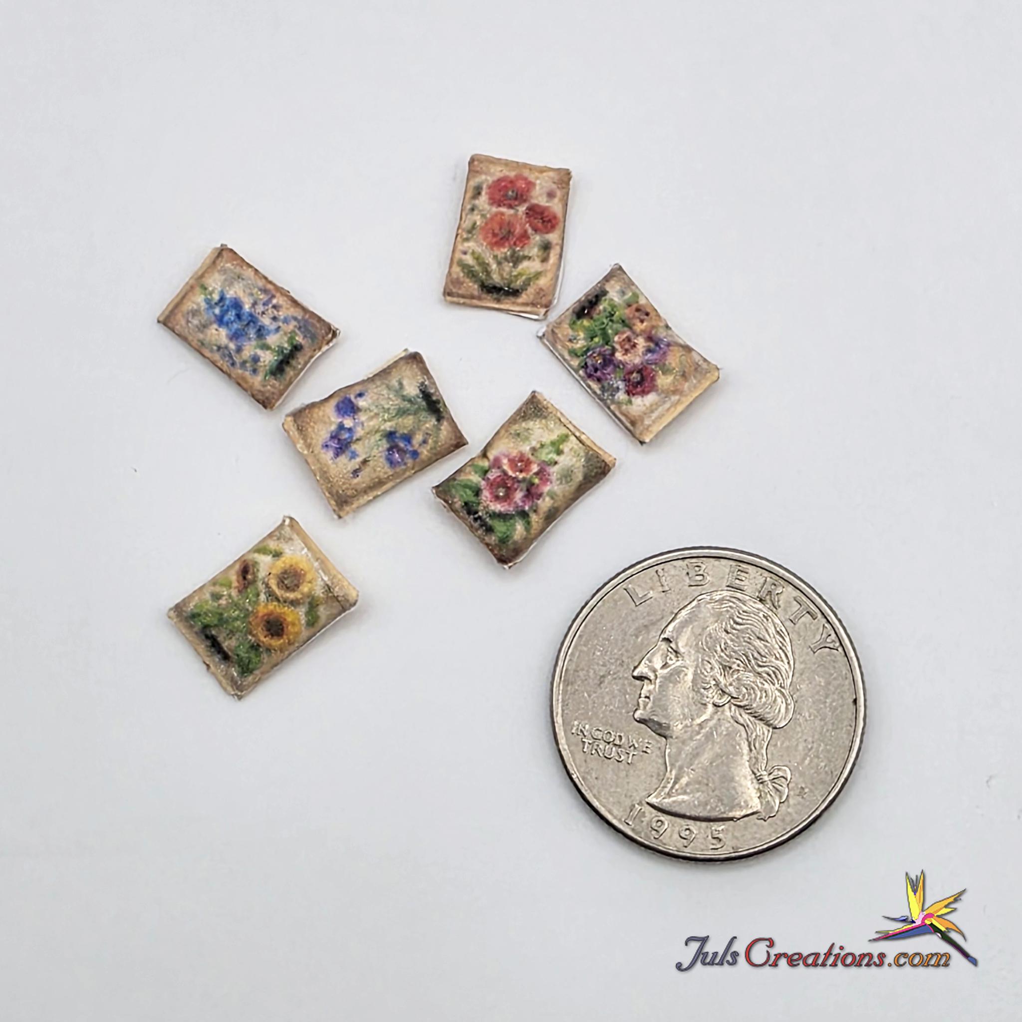1:12 Dollhouse Miniature Flower Seed Packets Set of 6 | Garden ...
