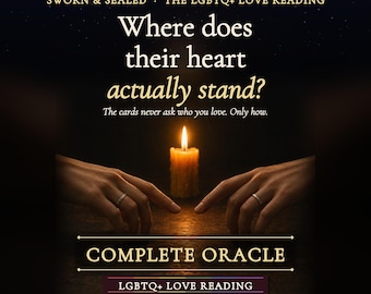 LGBTQ+ Love Tarot Reading with Spoken Audio | Seven Cards & Candlelight Reflection in 4 to 8 Hours | Gay/Lesbian Love Reading by Email