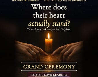 LGBTQ+ Grand Ceremony Love Reading on an Elected Date | Real Photographs of Your Spread | Birth Chart + Ceremony Record | Gay & Lesbian