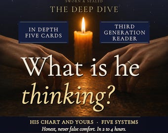 What Is He Feeling | In Depth Five Card Tarot Read on Both Your Charts | Detailed Psychic Reading by Email | His Intentions Explained