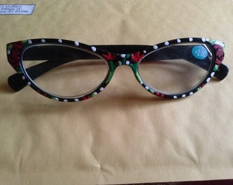 hand painted reading glasses