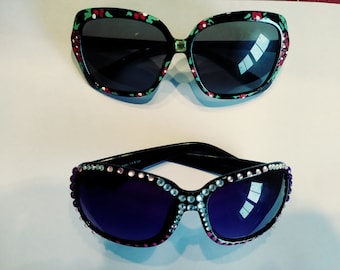 Decorated sunglasses hand painted