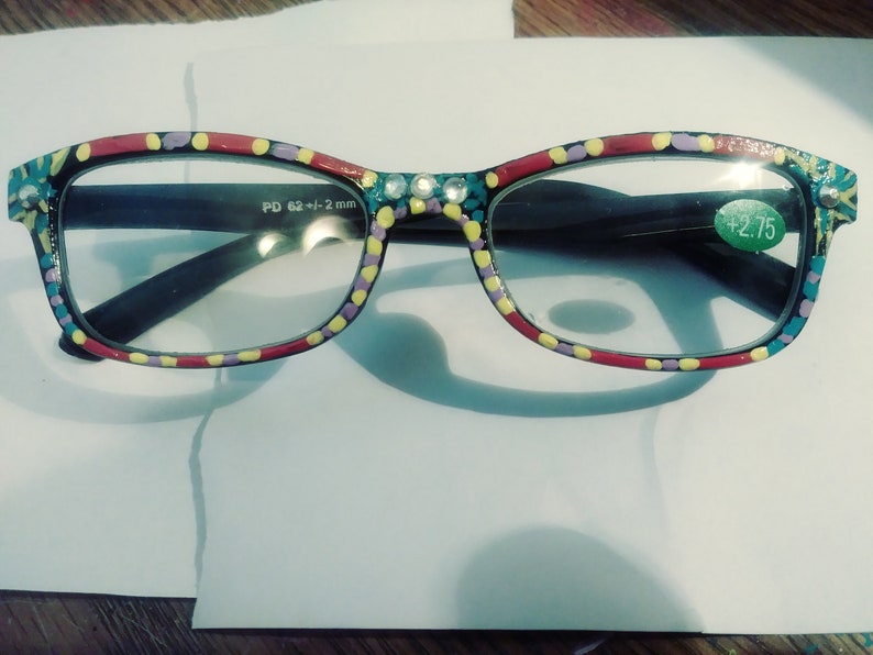 Hand painted reading glasses