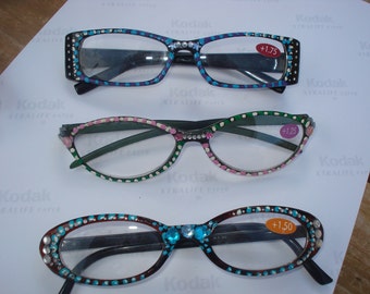 hand painted one of a kind reading glasses