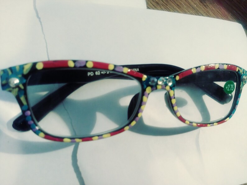 Hand painted reading glasses