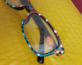 Hand painted reading glasses