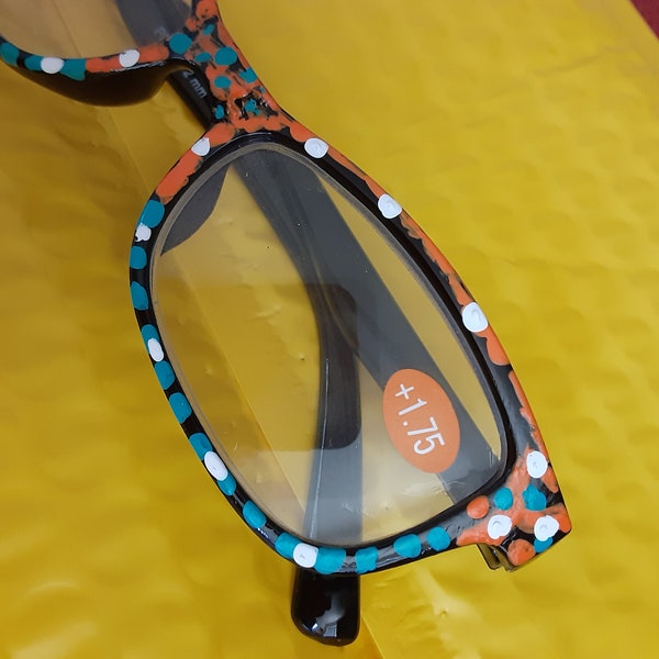 Hand painted reading glasses