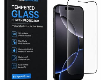 For Apple iPhone Models - 100% Genuine Tempered Glass Screen Protector
