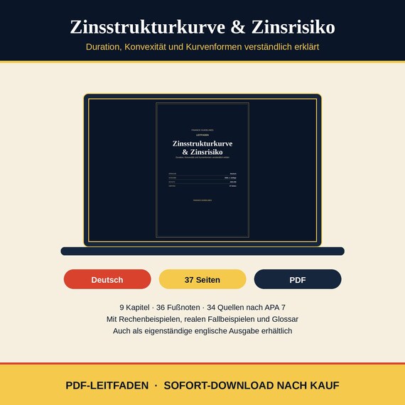 Zinsstrukturkurve & Zinsrisiko PDF | Duration, Konvexität, Kurvenformen | Deutsch | Sofort-Download