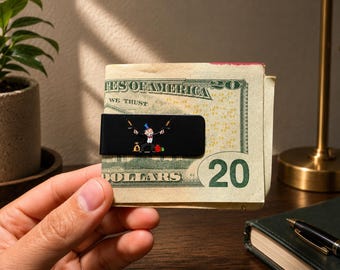 モノポリーマンの金属製マネークリップ（複数デザインあり）