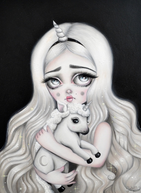unicorn print magical lovely the moon unicorn etsy ireland