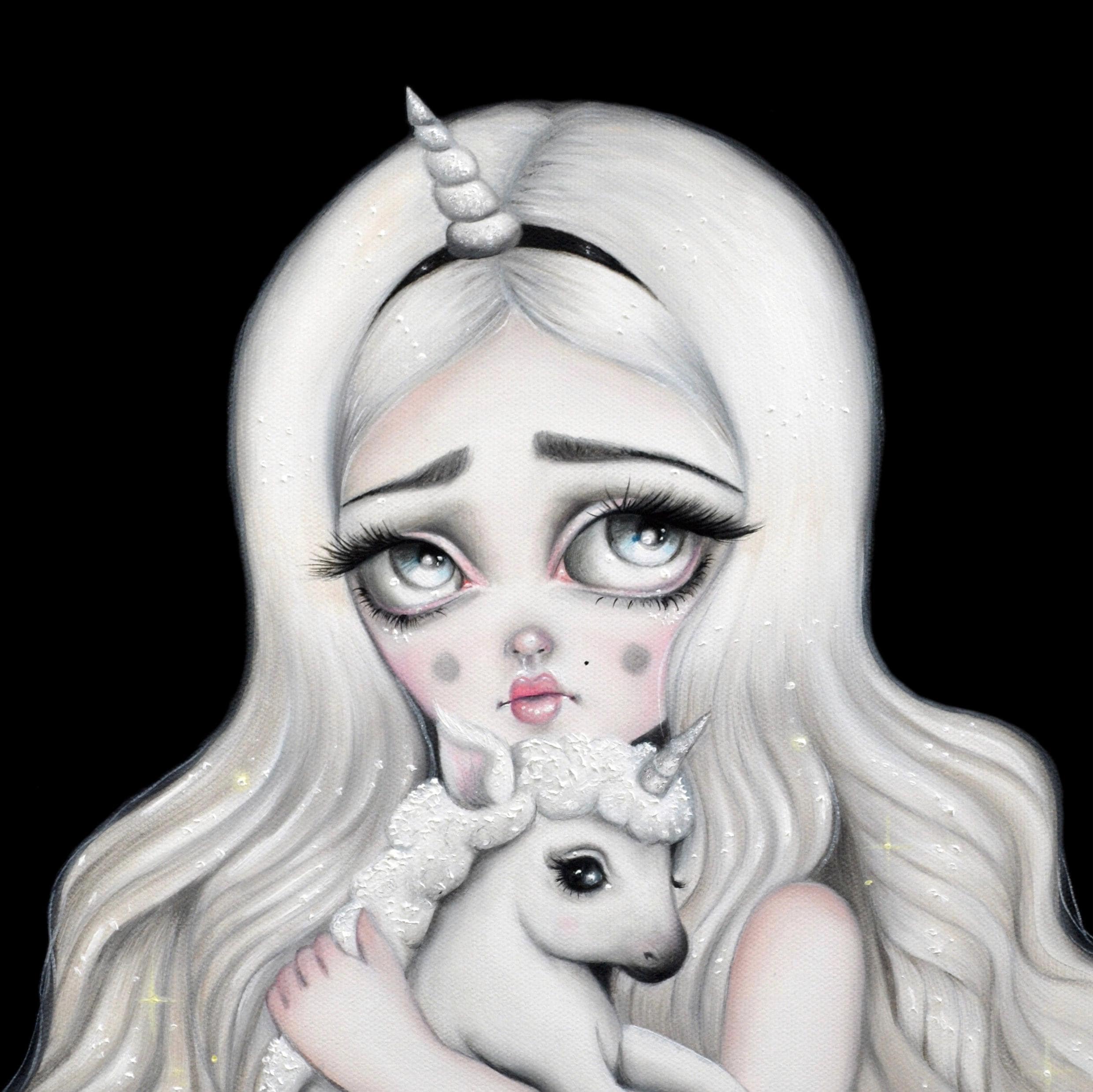 ロウブロウアート アクリル画 オリジナルキャラクターアート Lowbrow art - Etsy 日本