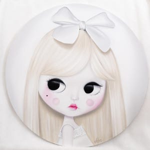 BLYTHE DOLL Art Doll 'Angel' Big Eye Art, Pop Surrealism Art, Custom Blythe Doll, Doll Art Print - By Autumn
