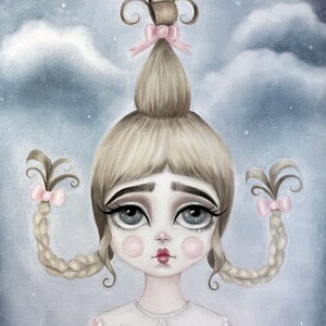 Natal Vintage, Cindy Lou Who, O Grinch - Onde você está Natal? Natal Rosa, Arte de Boneca Olho Grande