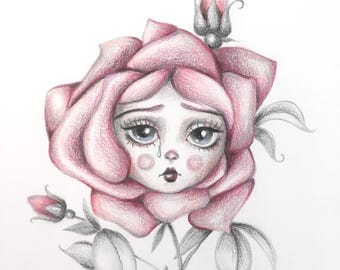 Victorian Alice In Wonderland Illustration Fairycore Fairy Tale Art Print - By Autumn