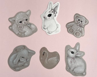 Coquette Dollette Sticker Set &#39;Baby Angels&#39; Art Stickers - By Autumn