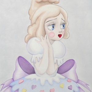 Vintage Art Doll COOKIE QUEEN Pop Surrealism Lowbrow Big Eye Art - By Autumn