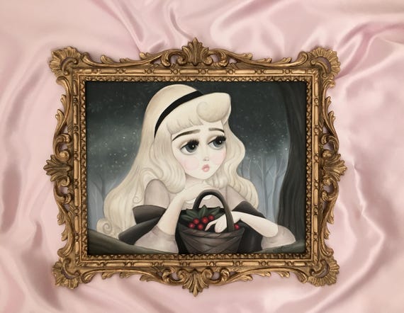 眠れる森の美女ヴィンテージ妖精プリントおとぎ話のプリンセスアート