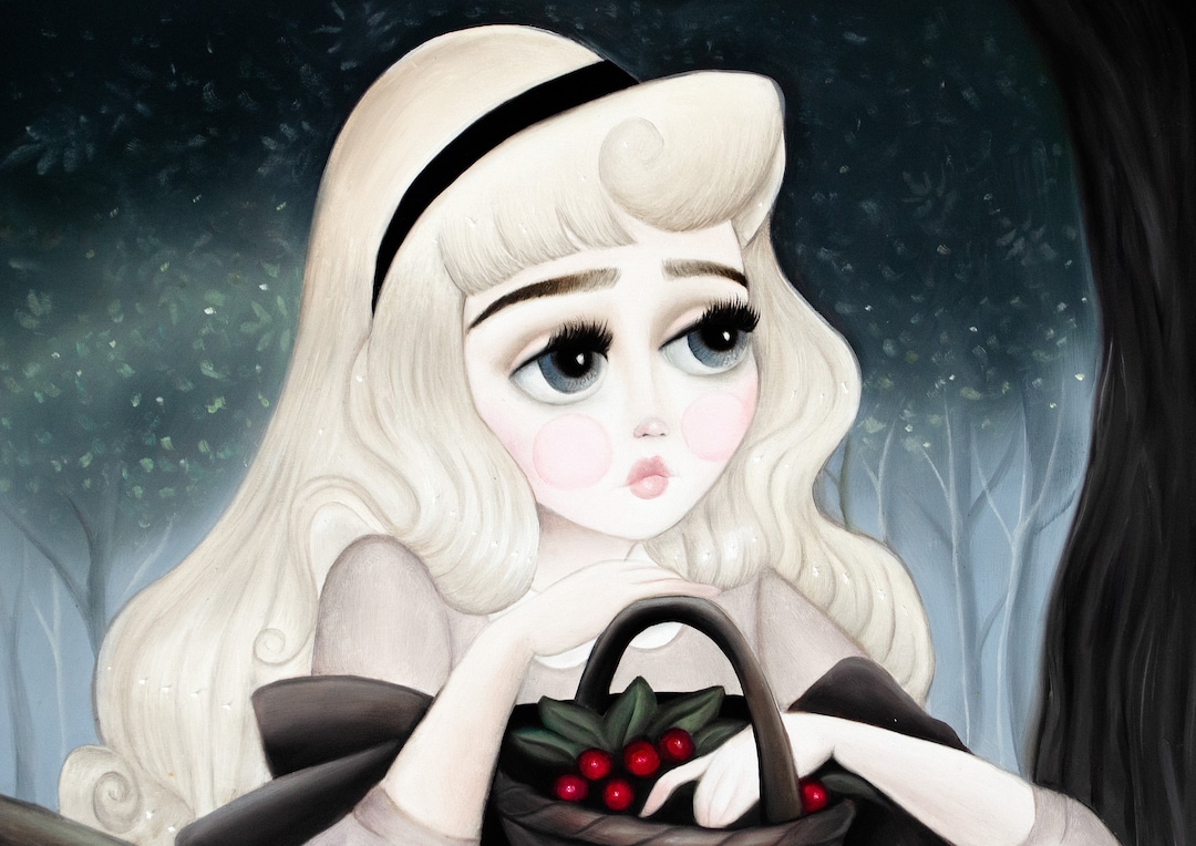眠れる森の美女ヴィンテージ妖精プリントおとぎ話のプリンセスアート