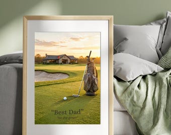 Happy Fathers Day,Golf/Golfing, Affirmation Poster, Affirmation Print, Motivational Wall Art, Positive Mindset Decor, Fathers Day Gift
