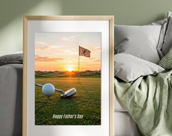 Happy Fathers Day,Golf/Golfing, Affirmation Poster, Affirmation Print, Motivational Wall Art, Positive Mindset Decor, Fathers Day Gift