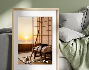 Happy Fathers Day, Taekwondo , Martial Arts Affirmation Poster, Print, Motivational Wall Art, Positive Mindset Decor, Fathers Day Gift