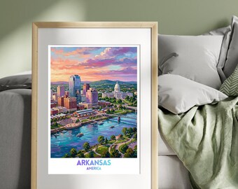 Arkansas, United States, America Travel Poster | Travel Print | Wall Art Print | City Poster | Travel Wall Decor Gift