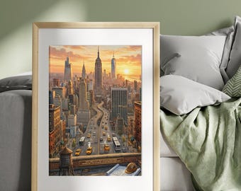 Happy Fathers Day, New York Affirmation Poster, Print, Motivational Wall Art, Positive Mindset Decor, Fathers Day Gift