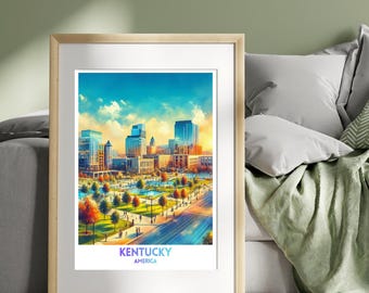 Kentucky, United States, America Travel Poster | Travel Print | Wall Art Print | City Poster | Travel Wall Decor Gift
