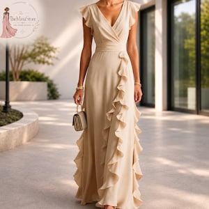 for love and lemons lillie corset dress & long shirt dresses for women 30 1/2 to 34 US SIZE:CUSTOM SIZE WeWoreWhat Halter Ruffle Maxi
