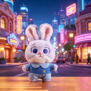 Zootopia plush keychain, Judy Hopps Nick Wilde toy, cute bag pendant, bunny fox plush keychain, kawaii bag charm gift toy B