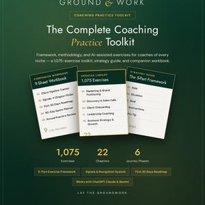 Coaching Practice Toolkit, AI Exercises, Framework, Playbook (Digital Download)